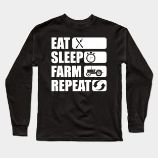 Farmer - Eat Sleep Farm Repeat Long Sleeve T-Shirt